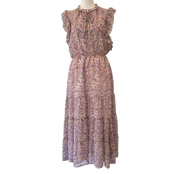 BB Dakota by Steve Madden Dresses & Skirts - BB DAKOTA by Steve Madden Maxi Dress size M Floral prairie tiered cottage core